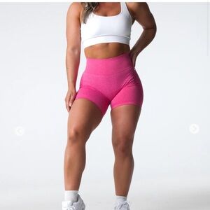 NVGTN HOT PINK CONTOUR SEAMLESS SHORTS